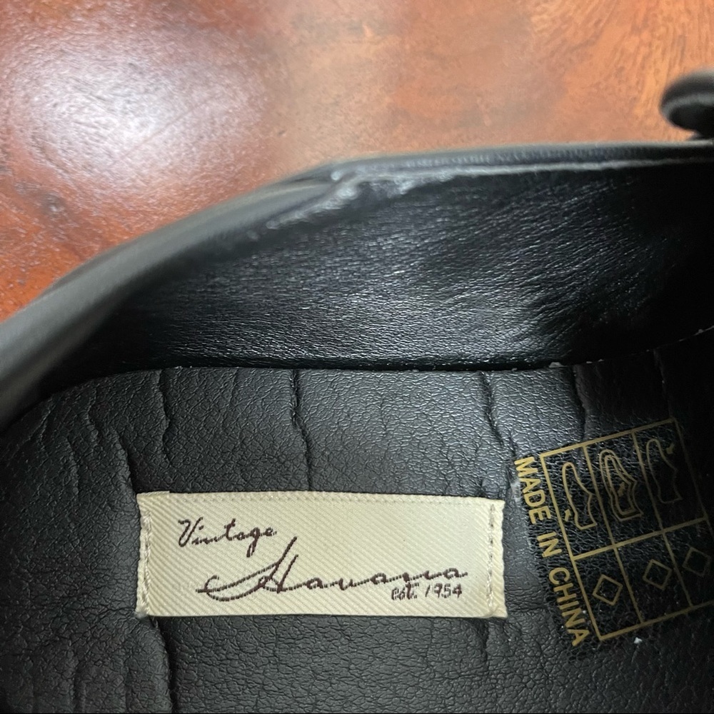 Vintage Havana  Slip-On/ Loafer in Black with Silver Handwear‎ Size: 8 - Picture 6 of 10
